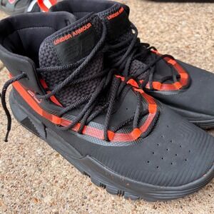 Under‎ Armour SC 3Zero 2 Basketball Shoe Black/Orange youth size 6 lightweight